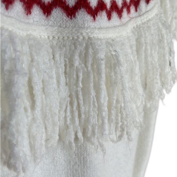Loft Lounge Women’s Fare Isle And Fringe / Tassel Sweater - Picture 5 of 9